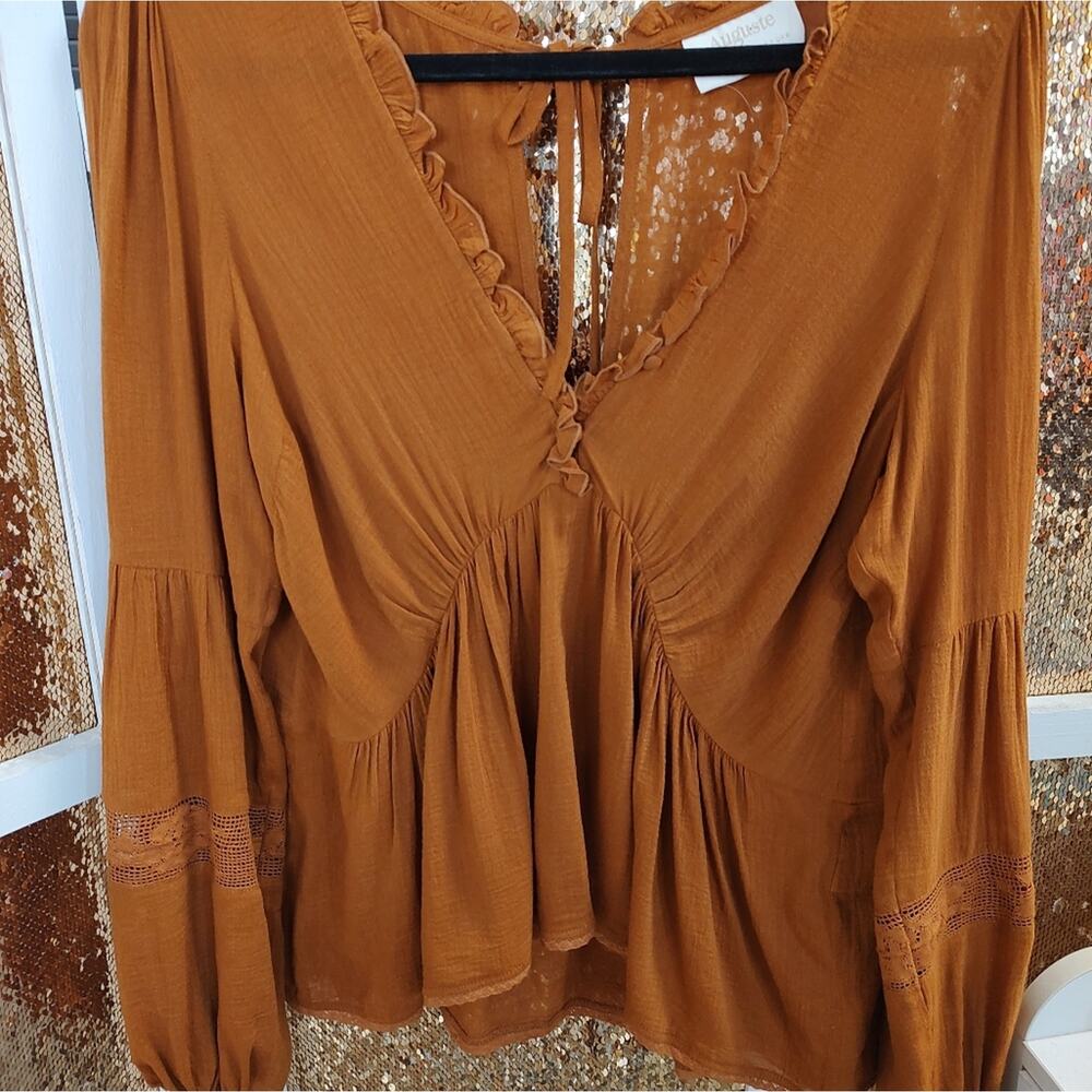 Bohemian Rust Color Blouse Auguste Medium - image 2